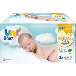 Uni Baby Islak Havlu Hassas Yeni Doğan 40 Yaprak (6 Lı Set) 240 Yaprak (Narin Ciltler için) (2PK*3)