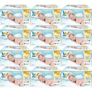 Uni Baby Islak Havlu Hassas Yeni Doğan 40 Yaprak (36Lı Set) 1440 Yaprak (Narin Ciltler için)(12PK*3)