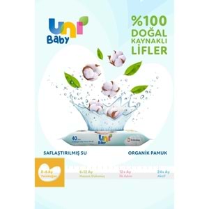 Uni Baby Islak Havlu Hassas Yeni Doğan 40 Yaprak (48Li Set) 1920 Yaprak (Narin Ciltler için)(16PK*3)