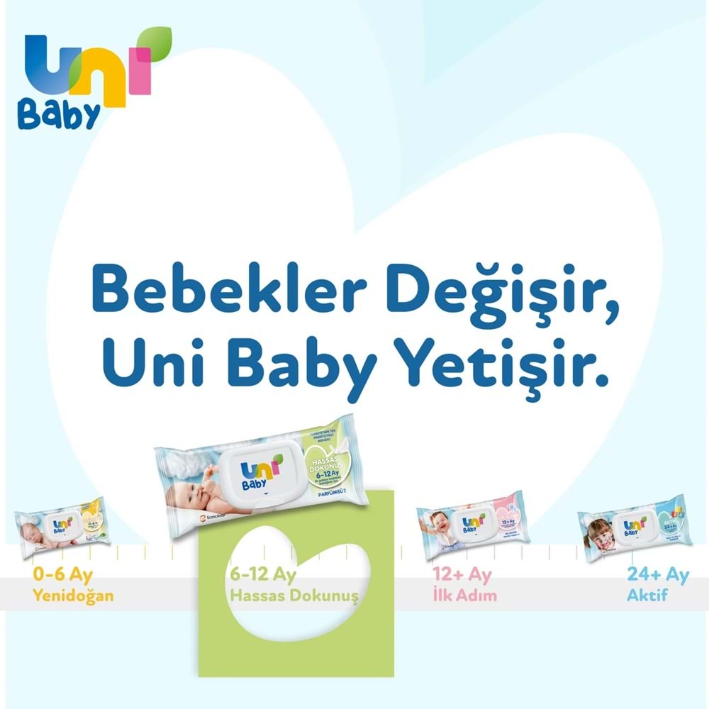 Uni Baby Islak Havlu Hassas Dokunuş 52 Yaprak (24 Lü Set) 1248 Yaprak (8PK*3)