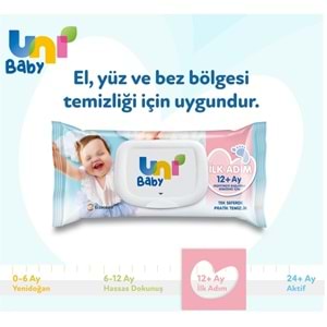 Uni Baby Islak Havlu Mendil İlk Adım 52 Yaprak (48 Li Set) 2496 Yaprak (16PK*3)