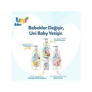 Uni Baby Bebek Saç ve Vücut Şampuanı 700ML Klasik (Pompalı) (4 Lü Set)