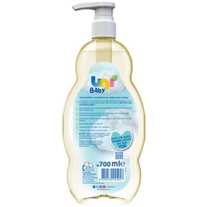 Uni Baby Bebek Saç ve Vücut Şampuanı 700ML Klasik (Pompalı) (4 Lü Set)
