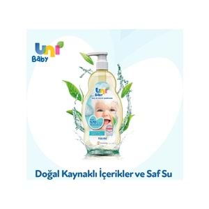 Uni Baby Bebek Saç ve Vücut Şampuanı 700ML Klasik (Pompalı) (4 Lü Set)