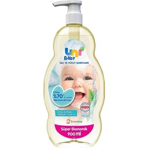 Uni Baby Bebek Saç ve Vücut Şampuanı 900ML Klasik (Pompalı) (6 Lı Set)