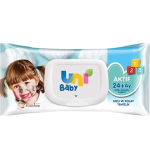 Uni Baby Islak Havlu Mendil 72 Yaprak Aktif (3 Lü Set) 216 Yaprak Plastik Kapaklı