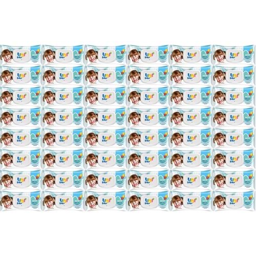 Uni Baby Islak Havlu Mendil 72 Yaprak Aktif (48 Li Set) 3456 Yaprak Plastik Kapaklı