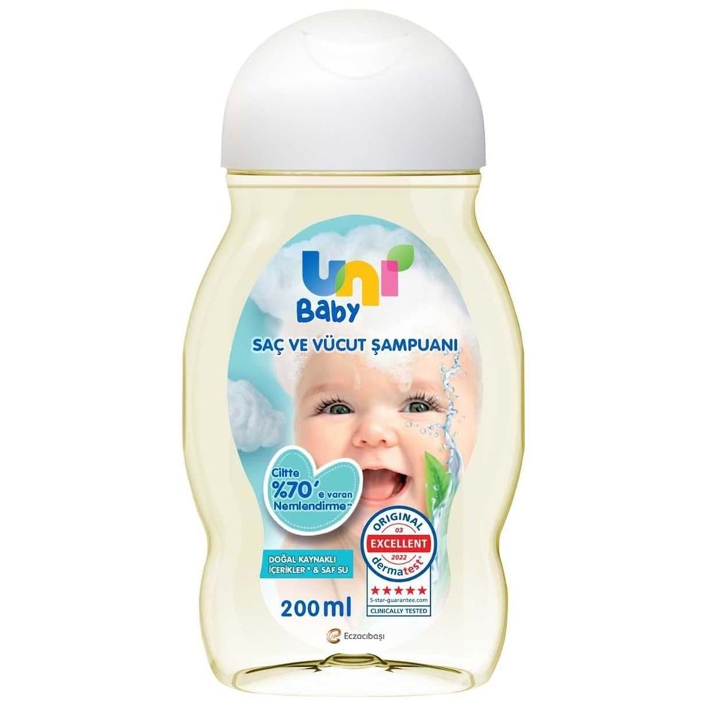 Uni Baby Bebek Saç ve Vücut Şampuanı 200ML Klasik (36 Lı Set)