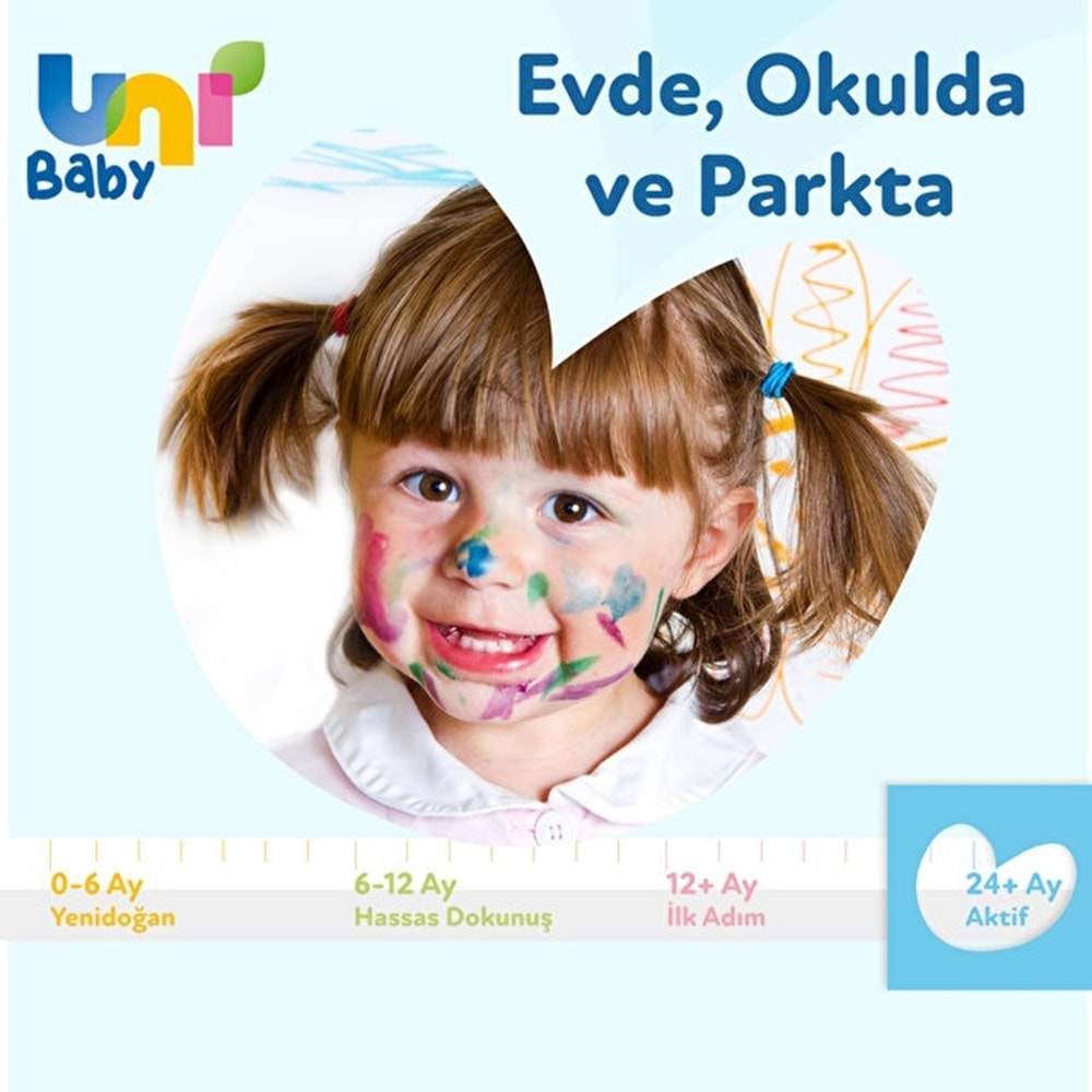 Uni Baby Islak Havlu Mendil 52 Yaprak Aktif 32 Li Set (8PK*4) 1664 Yaprak