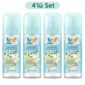 Uni Baby Bebek Kolonyası 150ML Nemlendiricili - Bahar Çiçekleri (4 Lü Set)