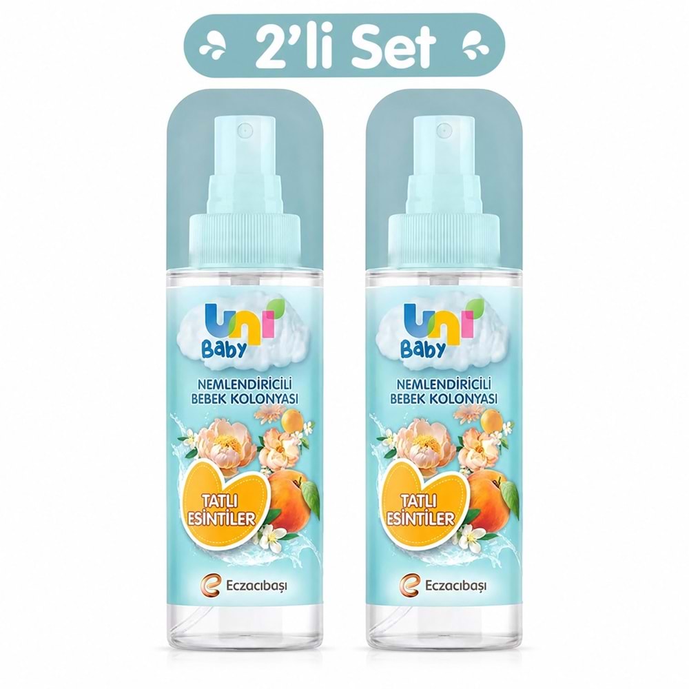 Uni Baby Bebek Kolonyası 150ML Nemlendiricili - Tatlı Esintiler (2 Li Set)