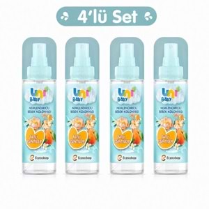 Uni Baby Bebek Kolonyası 150ML Nemlendiricili - Tatlı Esintiler (4 Lü Set)