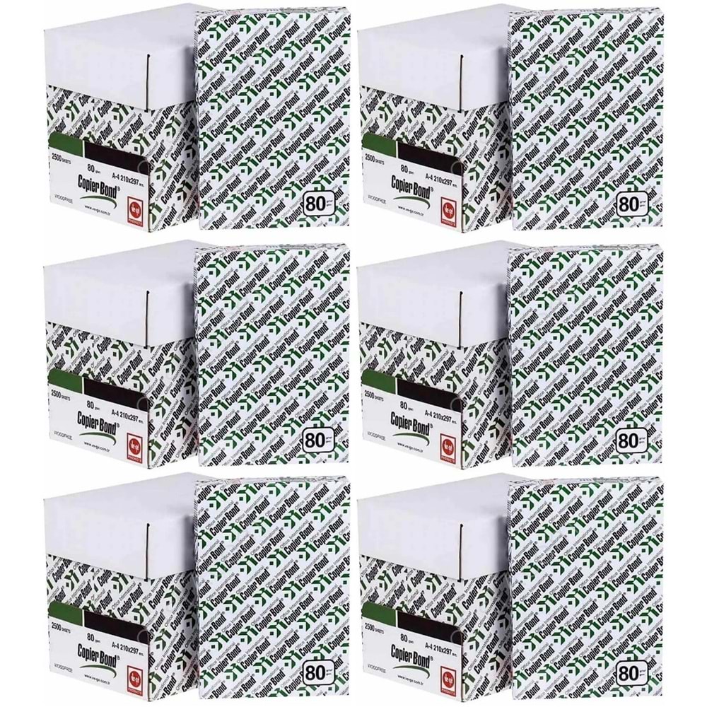 Copier Bond (Ve-Ge) A4 80GR/M2 Fotokopi Kağıdı 15000 Adet (30PK*500)