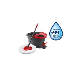 Vileda Turbo Pedallı Temizlik Seti (Komple Set)+ Turbo Yedek Mop Paspas Ucu Mikrofiber (2 Adet)