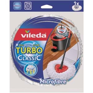 Vileda Turbo Pedallı Temizlik Seti (Komple Set)+ Turbo Yedek Mop Paspas Ucu Mikrofiber (2 Adet)