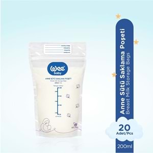 Wee Baby Anne Sütü - Süt Saklama Poşeti 80 Li Set (Dondurucuya Uygun) (4PK*20)
