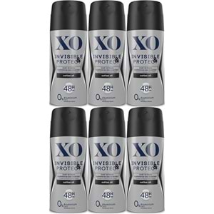 XO Deodorant 150ML Men-Erkek Invisible & Protect (6 Lı Set)
