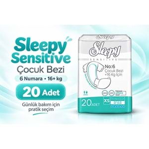 Sleepy Çocuk Bezi Bel Bantlı XS - Extra Küçük - Ekstra Küçük 100 Adet (16+ KG Bel Ölçüsü 40-70 CM)